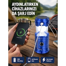 Güneş Enerjili Katlanabilir Kamp Feneri - Usb Şarjlı, Hafif Ve Çok Fonksiyonlu Çok Renkli