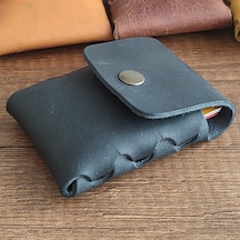 Sumerian Leather Craft Minimalist Deri Kartlık Siyah