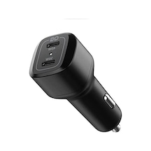 65w Usb-c 2 Portlu Araç İçi Hızlı Şarj Aleti, Akım Korumalı