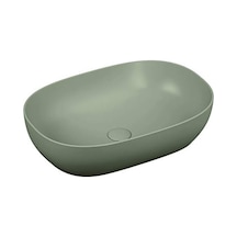 Outline 5995b420-0016 Oval Lavabo, 60 Cm, Mat Bej Açık Ceviz