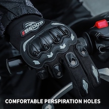 Pazly Lemestar Motosiklet Eldiveni - Nefes Alabilir, Anti-slip, 4 Mevsim Kullanım, Dokunmatik Ekran Uyumlu Eldiven