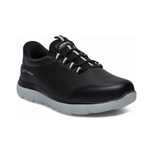 Best Of 2012-26 Baskı Deri Anatomik Slip On Erkek Sneaker Siyah-buz Siyah