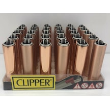 Clipper Metal Kaplama Kılıflı Bronz Çakmak 30 Adet 7975
