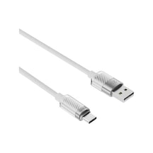 Knıt Glam 2.1a Hızlı Şarj Destekli, Usb-a To Type-c Şarj Ve Data Aktarım Kablosu, 1 Metre, Beyaz