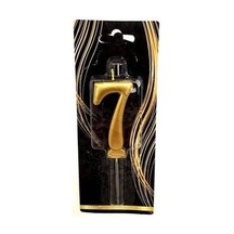- 7 Yaş Altın Pasta Mumu 50 x 22