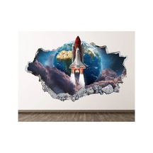 Uzay Araçları Full Hd Baskı 3d Modern Duvar Sticker