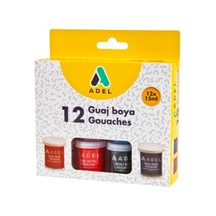 Adel Guaj Boya 15Ml 12 Renk Çok Renkli