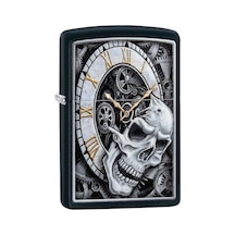 Zippo Çakmak 29854 Skull Clock Design