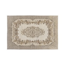 El Dokuması Vintage Yün-pamuk Bej Halı 8291 192 X 290 Cm