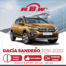 RBW Dacia Sandero 2016 - 2020 Ön Muz Silecek Takım