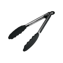 3b Trend Metal Kızartma Maşası Silikon Uçlu Maşa Siyah Renk