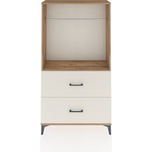 Arges Dolap Tek Raflı 2 Çekmeceli Tek Askılı 88x30x163 Çam-aytaşı Atlas Çam
