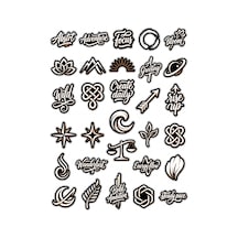 30 Adet Modern Kaligrafi Motivasyon Sticker Seti - Laptop Defter Ve Ajanda İçin Çok Renkli