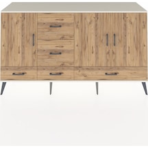 Kronos Konsol 4 Raflı 5 Çekmeceli 3 Kapaklı 176x59x99 Aytaşı-çam Atlas Çam - Aytası
