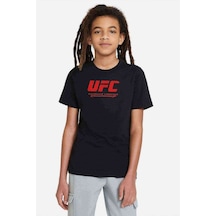 Tshirthane Ufc Logo Baskılı Unisex Çocuk Siyah Tshirt
