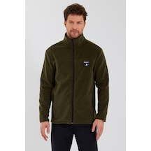 Classics Erkek Haki Standart Fit Günlük Rahat Fermuarlı Yaka Polar