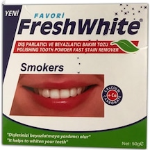 Favori Fresh White Smokers Nane Aromalı Diş Parlatıcı ve Beyazlatıcı Bakım Tozu 50 G