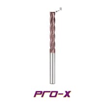 Pro-X Çap - Çap 3 Mm R05 4 Ağızlı Uzun Kaplamalı Karbür Freze