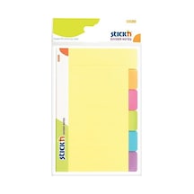 Stick'n 21460 Seperatörlü Yapışkanlı Not Kağıdı 149x98 Çizgili Sarı
