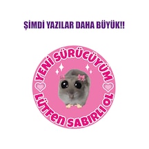 Acemi Sürücü Yeni Sürücü 16x16 Cm Su Geçirmez Yüksek Çözünürlüklü Sticker Araba Motor Sticker