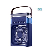 Boatshop1 Usb Çalışan Taşınabilir Masa Fanı Koyu Mavi 600 Ml 5 Hız Ayarlı Sessiz Soğutma 23.5cm Kompakt Nemlendirici Fonksiyonlu