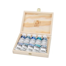 Schmincke : Horadam Super Granulation Sulu Boya Seti 5 Renk X 15 Ml Tüp Deep Sea Ahşap Kutu