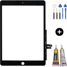 Apple Uyumlu iPad  7.nesil A2197-a2198-a2200 Dokunmatik Siyah + Montaj Seti