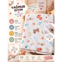 Berço Desenli Müslin %100 Pamuk Bebek Battaniyesi 80 90 Ölçülerinde 0-12 Ay 875/1 Bej