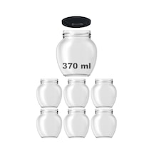Afracam 370 Ml Şeffaf Cam Kavanoz 370 Cc Konserve Metal Kapaklı Cam Kavanoz 6 Adet Şeffaf, 370 Cc Yumurta Diğer