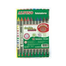 Alpino Double Çift Taraflı Keçeli Kalem 10'lu