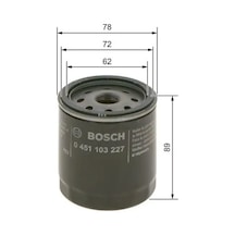Jeep Grand Cherokee 2 Yag Filtresi 4.7 2001-2005 Bosch 0451103227
