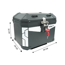 Gp Kompozit Base Universal 32 Lt Alüminyum Motosiklet Çantası Siyah Diğer