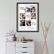 Sevgiliye Hediye Kişiye Özel İsim Yazılı Yapışkanlı Çerçeve Tablo 20x30 - Fotoğraf Kolajlı Duvar Dekoru