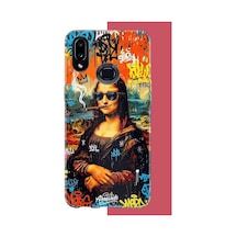Samsung Galaxy A10s Uyumlu Mona Lisa Graffiti Baskılı Silikon Kılıf Renkli