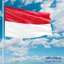 Indonezya Bayrağı - 100x150 Cm 1 Metre X 1,5 Metre - Raşel Kumaş 1