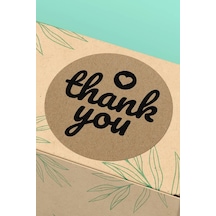 Kraft Kalpli Thank You Kargo Sticker 3x3cm St2148 Çok Renkli
