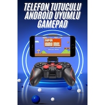 Joystik Gamepad Bluetooth Telefon Tutucu Oyun Kolu Telefon Android Uyumlu Mh-hs2140-4170 Siyah