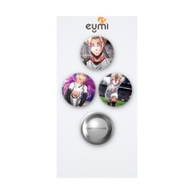 Blue Lock Animesi Shidou 3'lü Metal Rozet Seti 58mm İğneli Buton Çanta Yaka Rozeti Çok Renkli