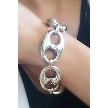 İtalyan Tasarımı 925 Ayar Gümüş Lüks Bileklik N11.31462