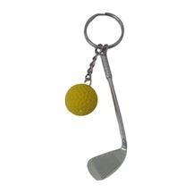 5dm-gerçekçi Golf Tasarımlı Şık Anahtarlık Kolye Çanta Süsü Golf Keychain - Sarı Renk
