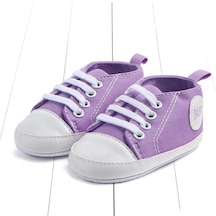 Mor Bebek Ayakkabıları Yenidoğan Çocuklar Bebekler Kanvas Pamuk Beşik Ayakkabı Rahat Ayakkabılar Prewalker İlk Yürüyüşe Çıkanlar