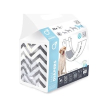 Diapers Erkek Köpekler İçin Külot Bez Xlarge 12 Li 20x81 Cm Çok Renkli