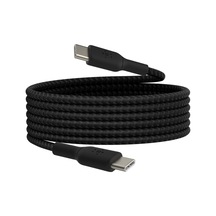 Boostcharge 6.6ft Braided Usb-c To Usb-c Cable For İphone 16, İphone 16 Pro, İphone 16 Pro Max, İphone 16 Plus, İphone 15, Galaxy S24, S23, Note10, Pixel 9, Pixel 8, İpad Pro & More - Black