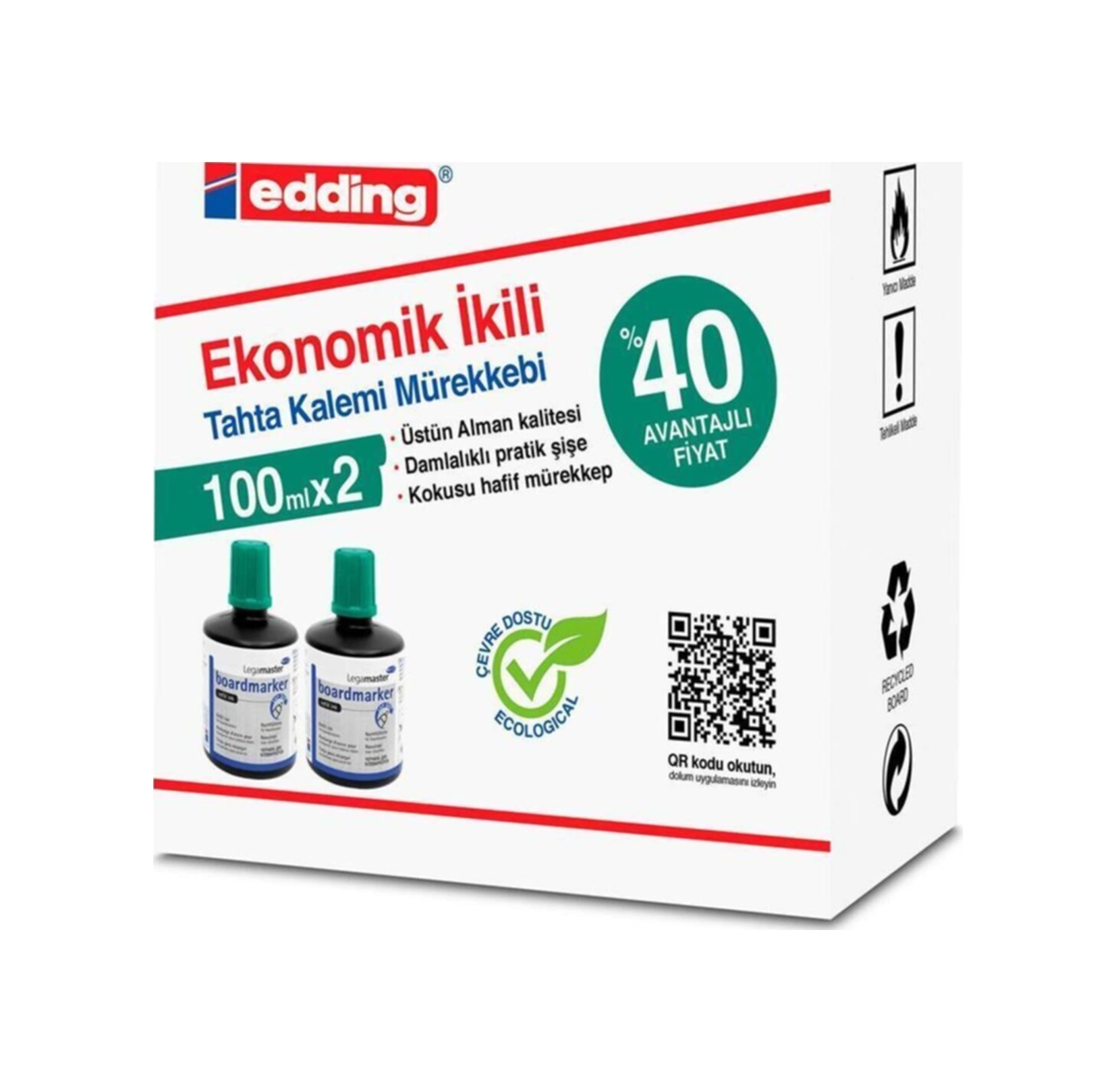 Legamaster Beyaz Tahta Mür.100ml 1199 Yeşil 2 Li Tkm Diğer