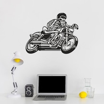 Motorsiklet Kullanan İskelet-duvar Tablosu