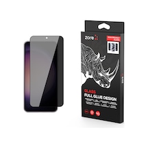 Zore Galaxy S23 Zore Rika Premium Privacy Temperli Cam Ekran Koruyucu - Siyah