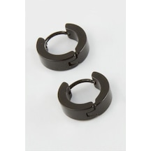 Erkek İğneli Çelik Küpe 8904 Siyah