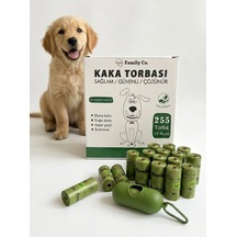 255 Adet Köpek Bakım Kaka Poşeti Kedi Köpek Kaka Poşeti Dışkı Torbası,kaka Almak İçin Pratik Torba 17 Rulo X 15 Torba 255 Torba + 1 Dispenser