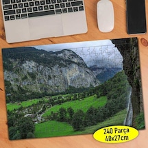 İsviçre Alp Dağları Manzara 240 Parça Puzzle Yapboz-56184748