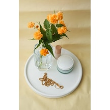 Dekoratif 24 Cm Yuvarlak Mum, Saksı Ve Takı Tabağı, Mumluk, Organizer Tabak, Kase, Tepsi - Beyaz